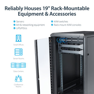 Startech 22U Server Rack Cabinet Network Equipment Rack Enclosure