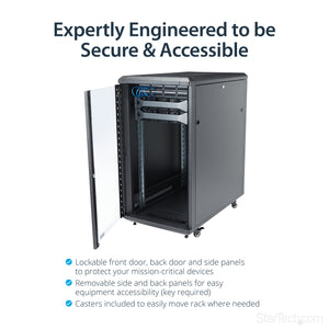 Startech 22U Server Rack Cabinet Network Equipment Rack Enclosure