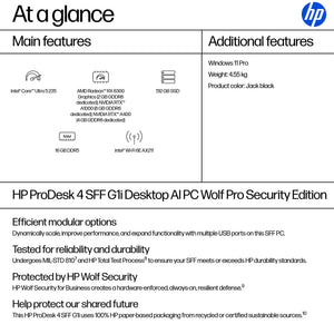 Hp Prodesk 4 Sff G1I ULTRA5-235 16GB 512GB W11P 1-1-1 Wty