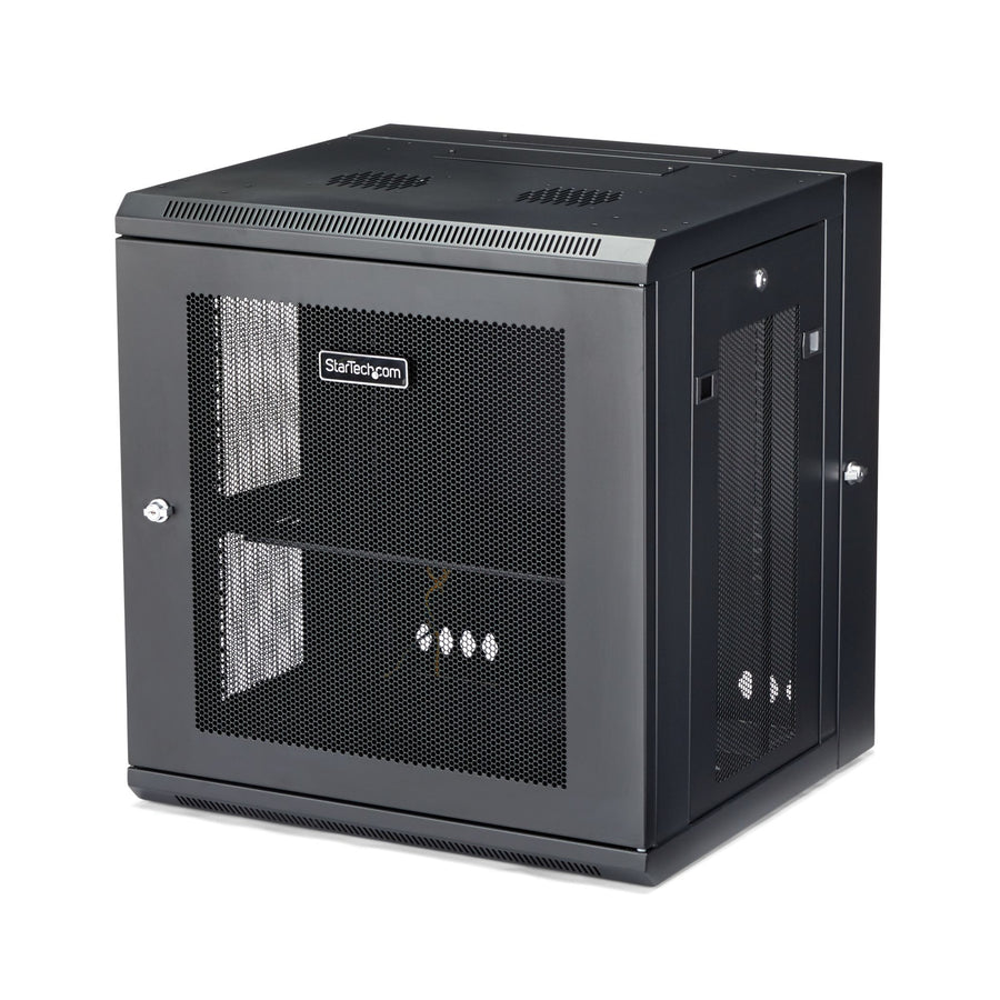 Startech 4-Post 12U Wall Mount Network Cabinet with 1U Shelf, 19" Hinged Wall-Mounted...
