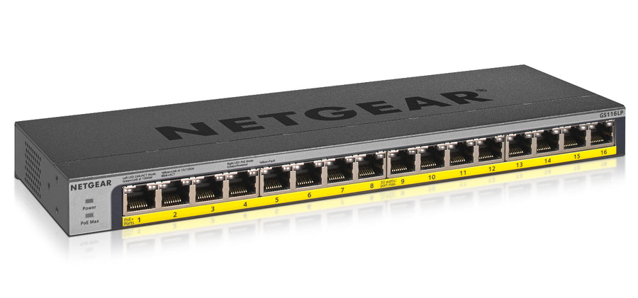 Netgear 16-PORT POE POE+GB Unmgd Switch 76W