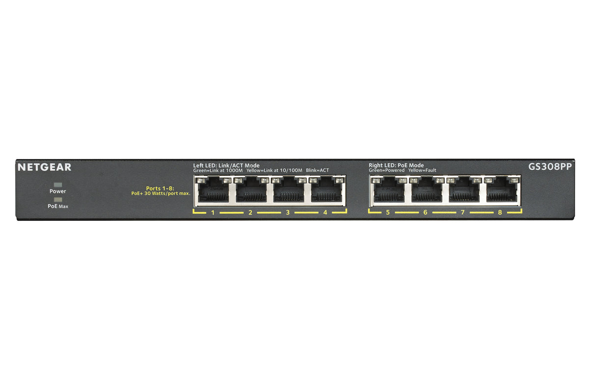 Netgear 8-PORT Gb POE+ Flex Switch Fanless
